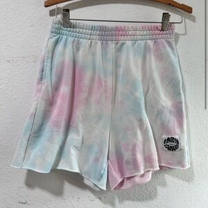 DIVIDED elastic waist watercolor high waist short size:S